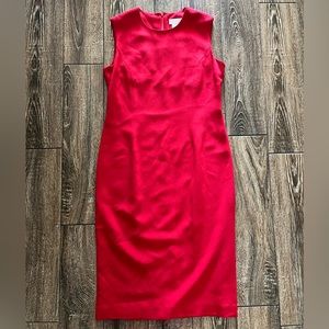 DON CASTER vintage 100% wool fully lined sleeveless maxi dress